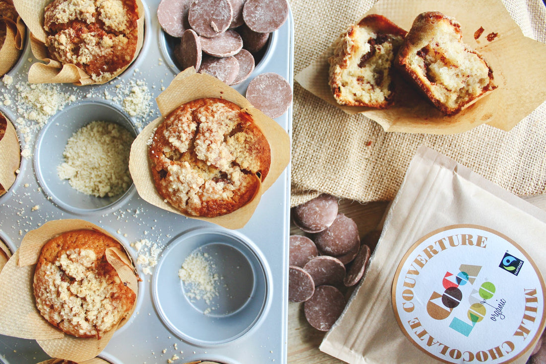 Milk Choc Chip Crumble Muffins