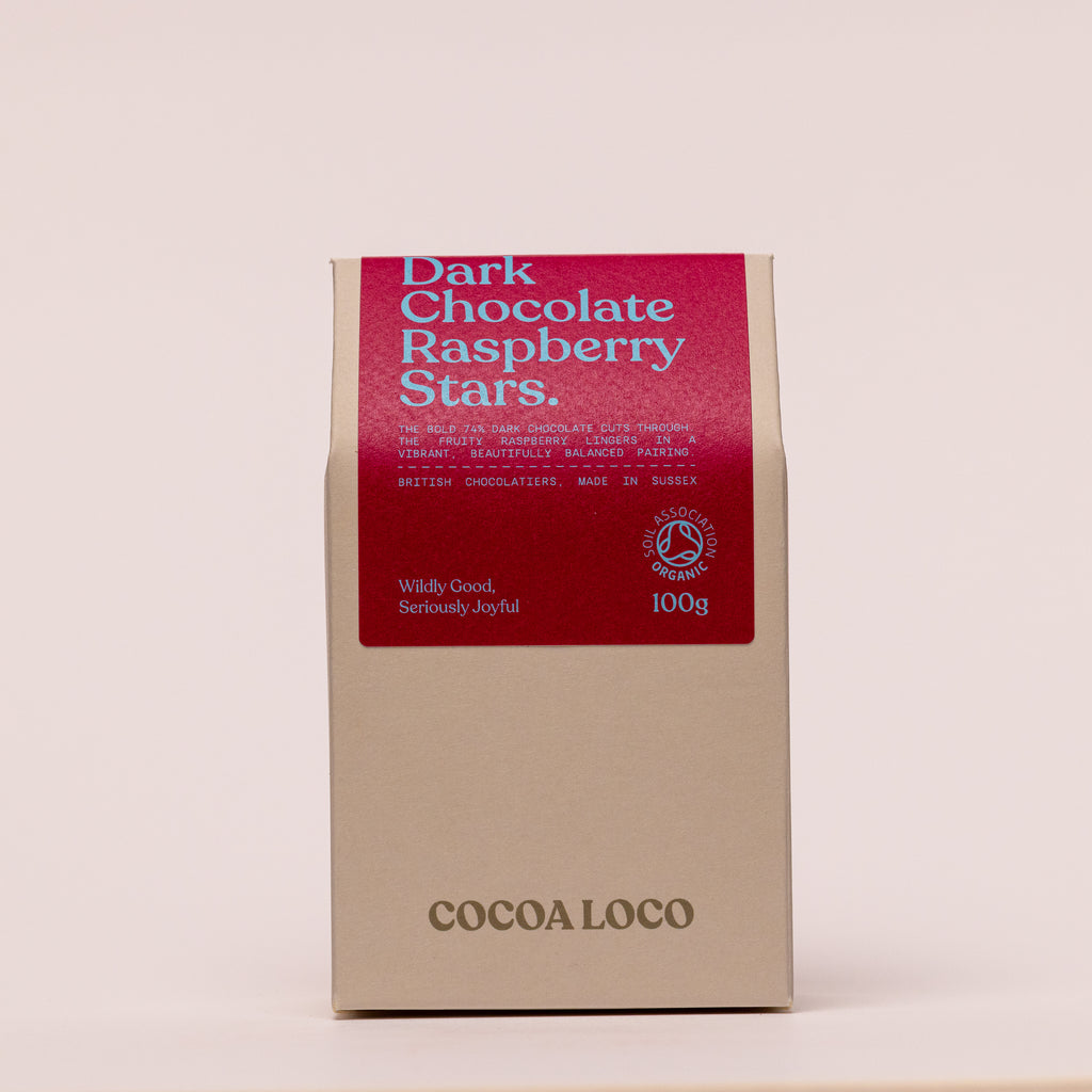 Dark Chocolate Raspberry Stars