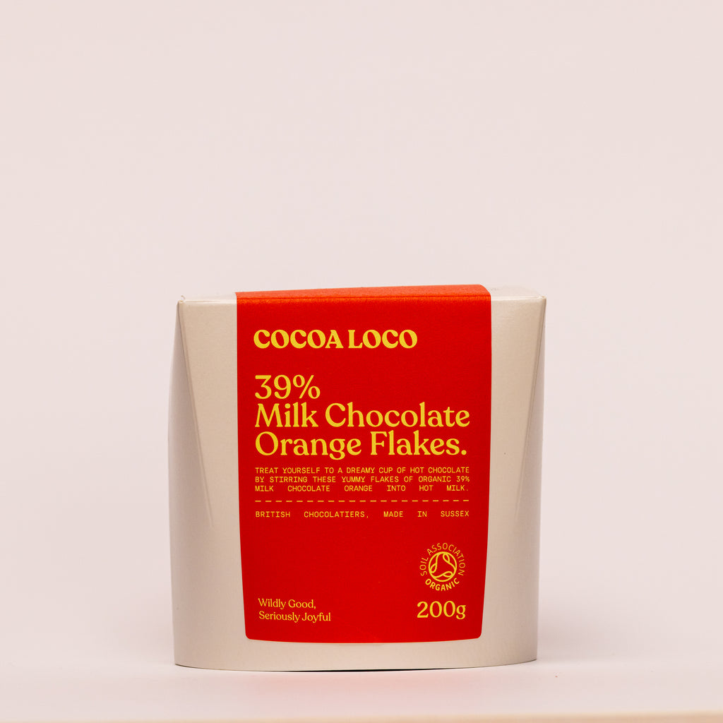 39% Milk & Orange Hot Chocolate Flakes