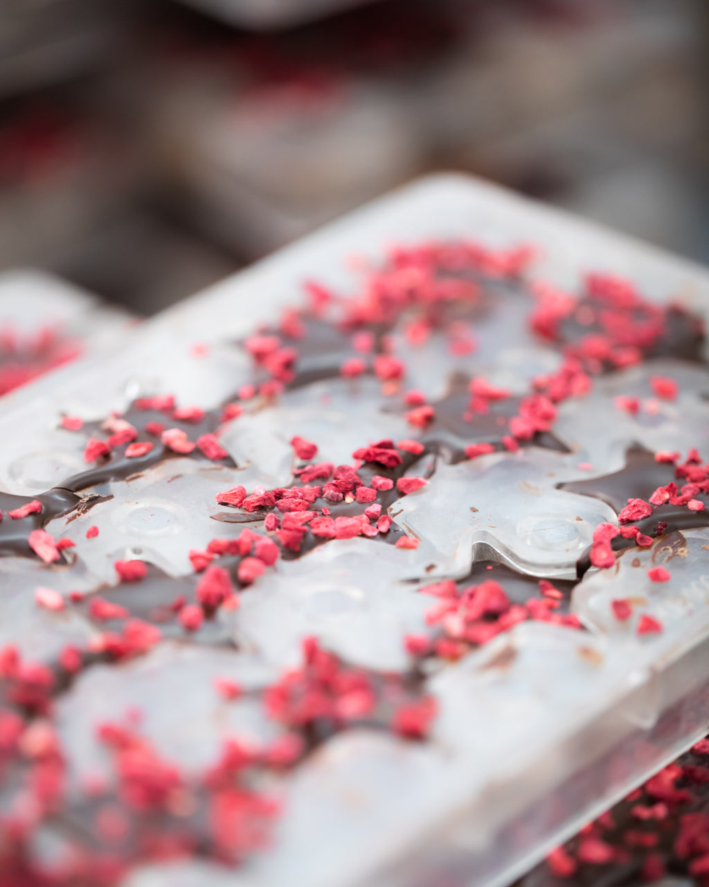 Dark Chocolate Raspberry Stars