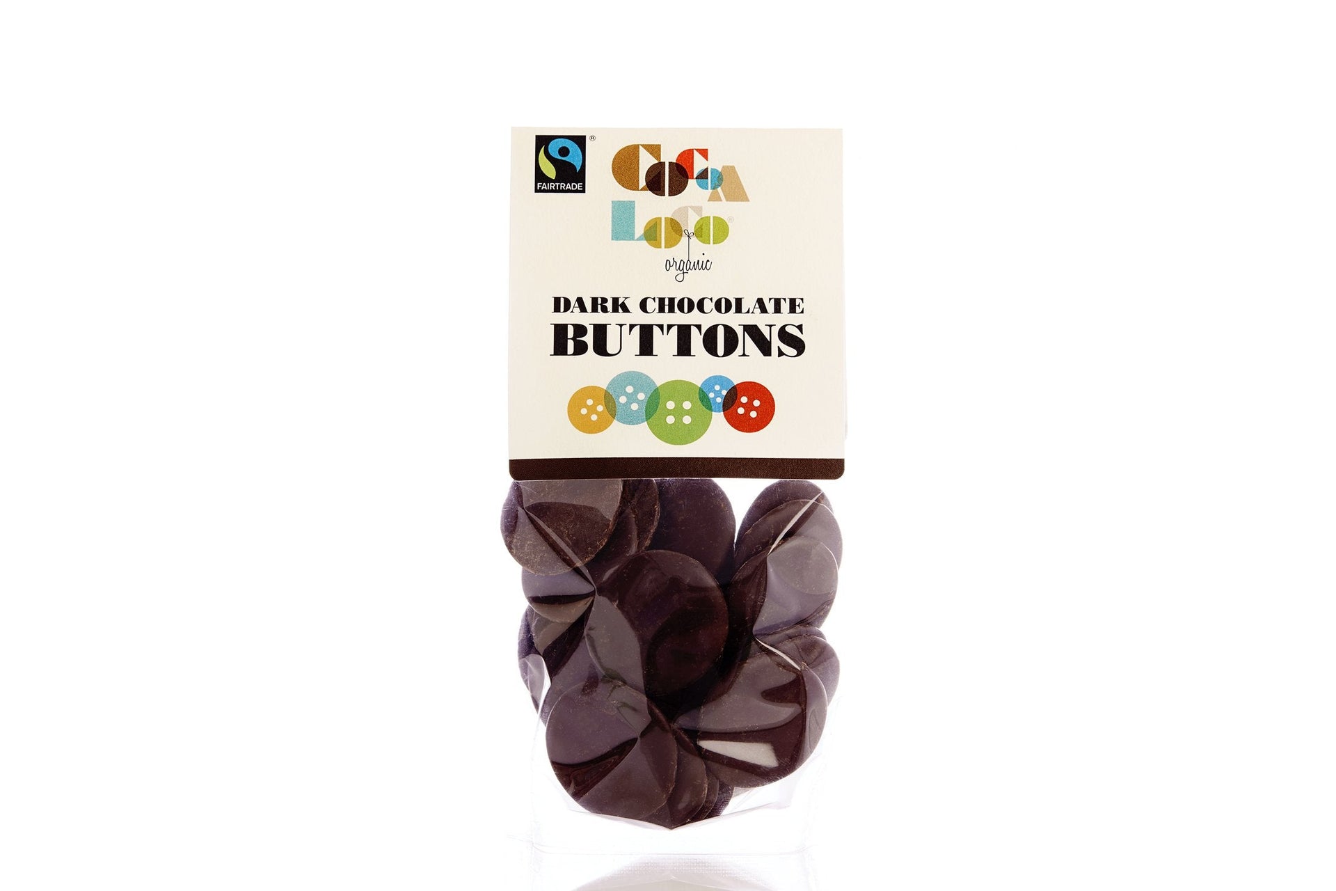 Dark Chocolate Buttons | Organic & Fairtrade | Cocoa Loco