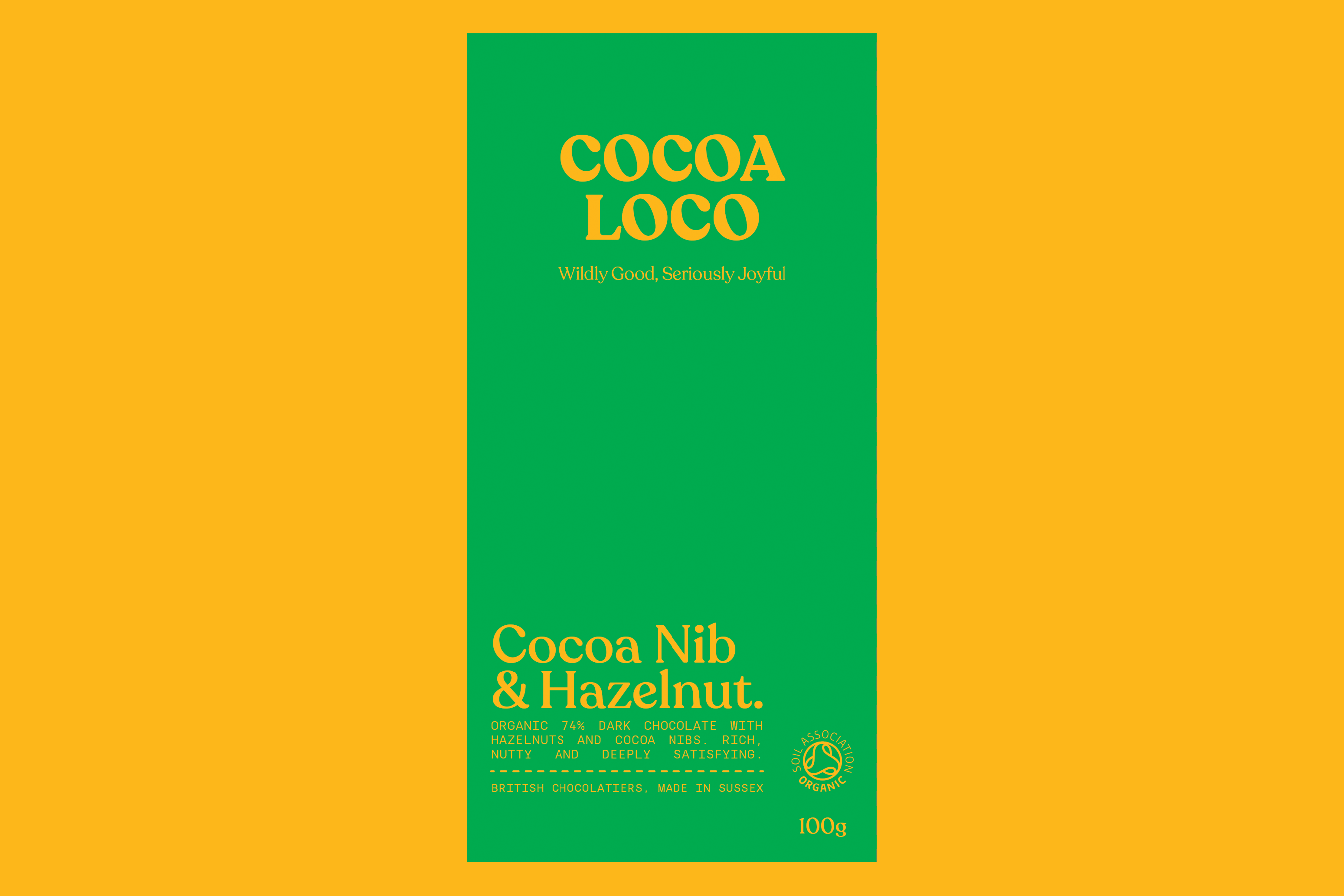 Dark Chocolate, Cocoa Nibs & Hazelnut Bar