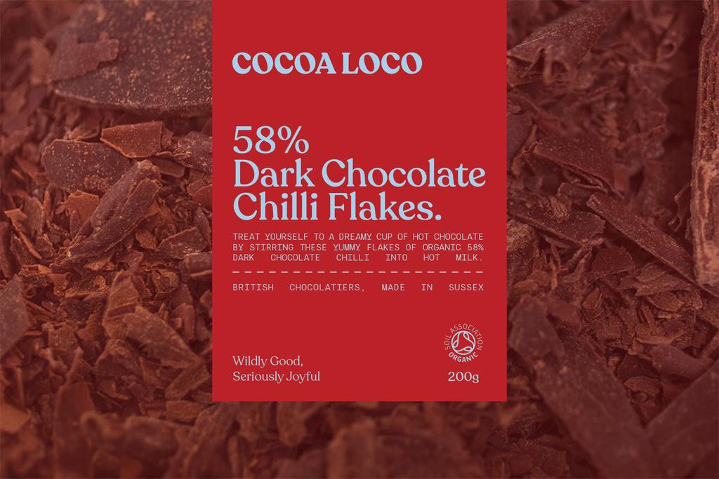58% Dark & Chilli Hot Chocolate Flakes