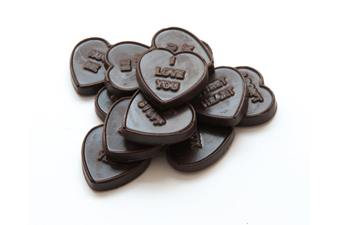 Dark Chocolate Love Hearts – 100g