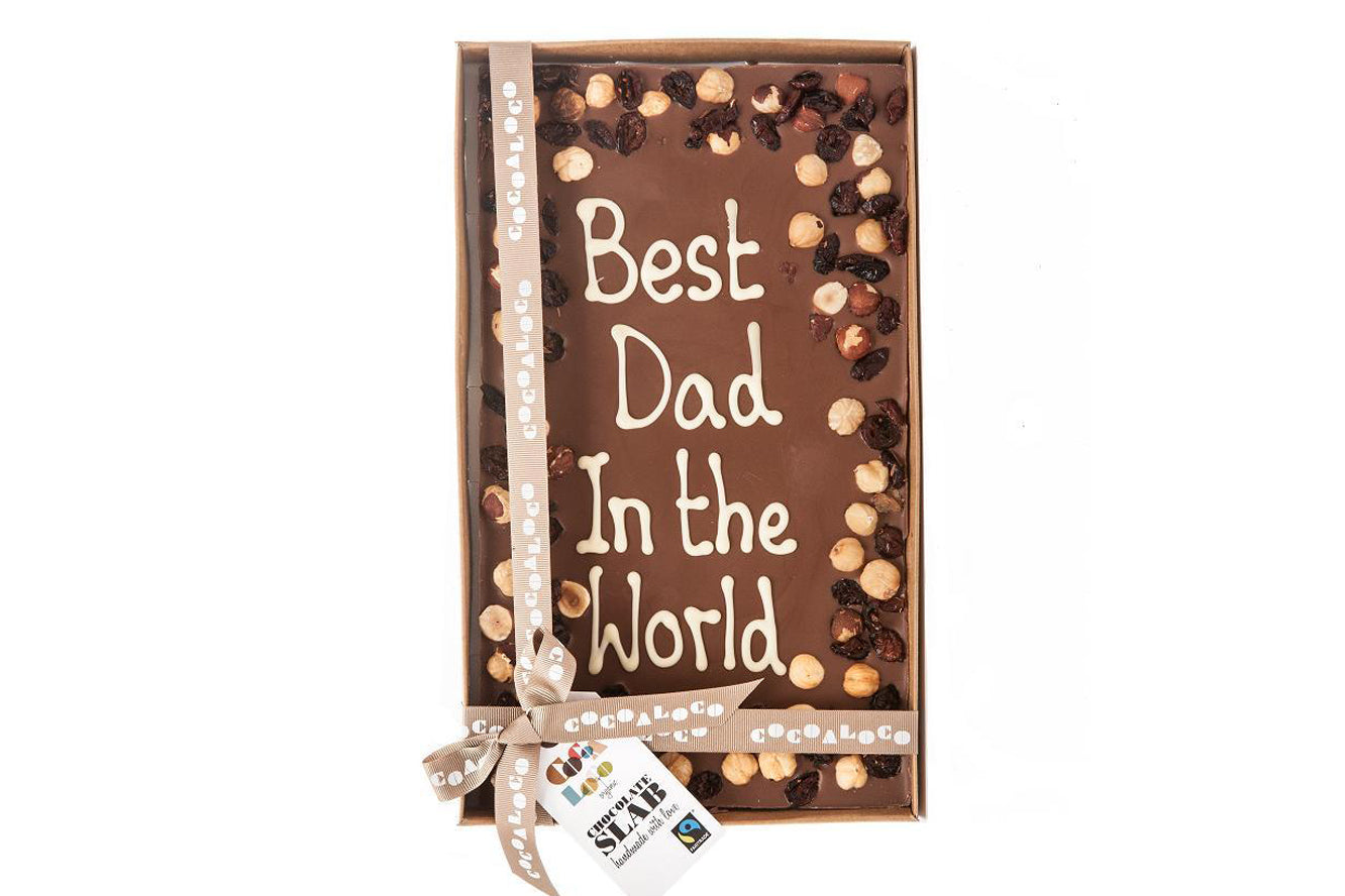 'Best Dad In The World' Fruit & Nut Slab