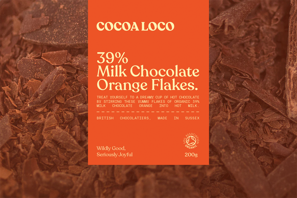 39% Milk & Orange Hot Chocolate Flakes
