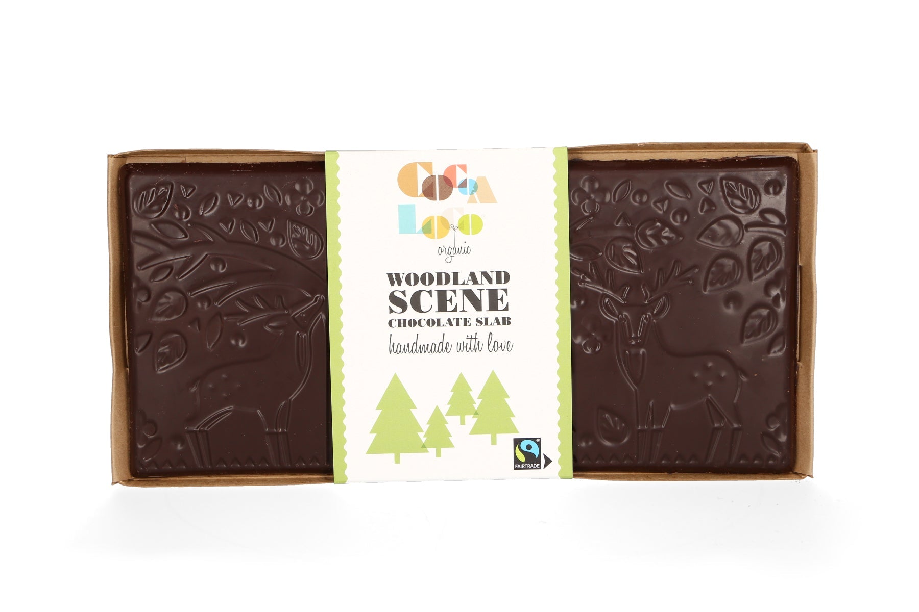 Woodland Scene Dark Chocolate Slab