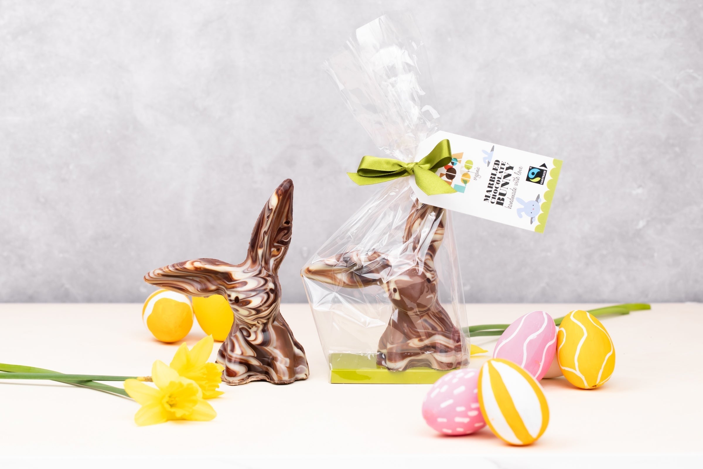 Solid Marbled Chocolate Bunny | Organic & Fairtrade | Cocoa Loco