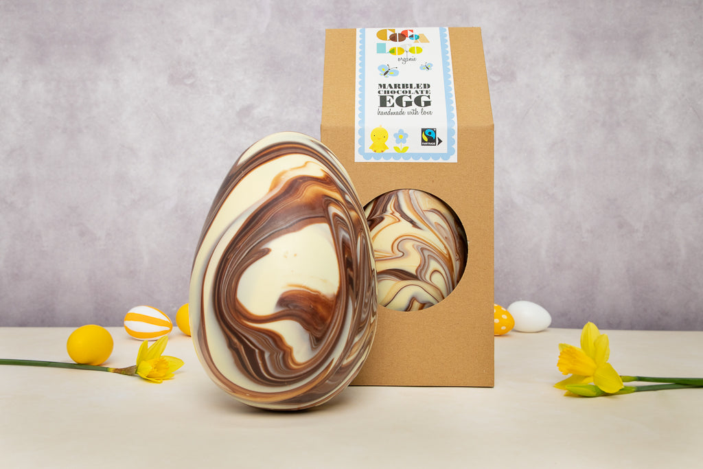 Giant Marbled Chocolate Easter Egg