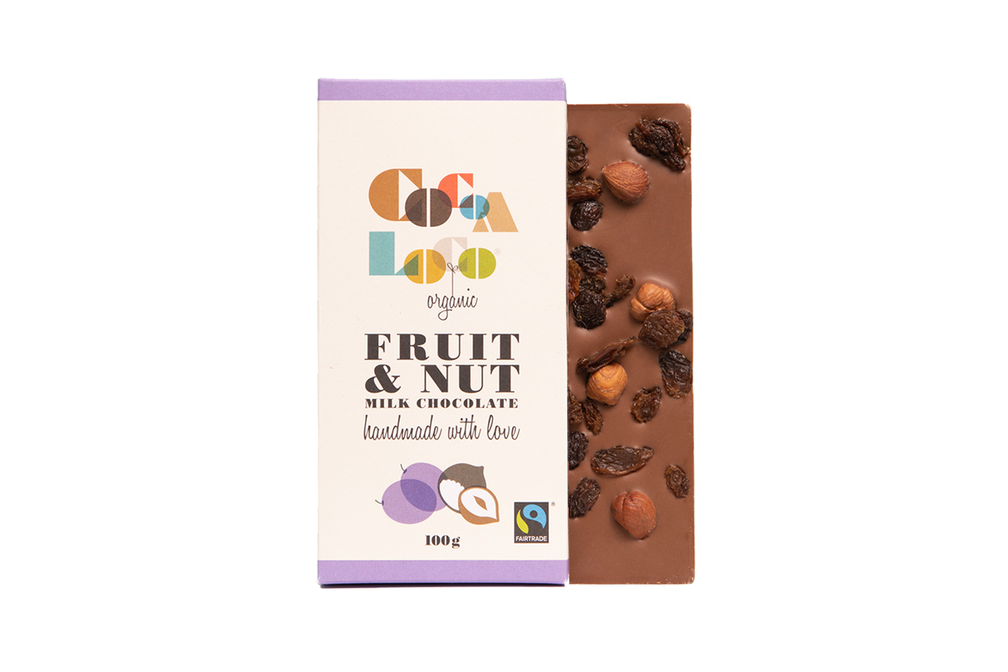Load image into Gallery viewer, Milk Chocolate Fruit &amp;amp; Nut Bar
