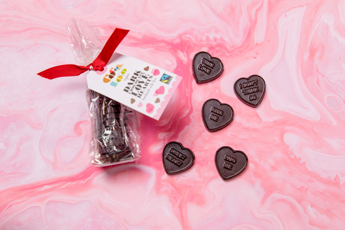 Dark Chocolate Love Hearts – 100g