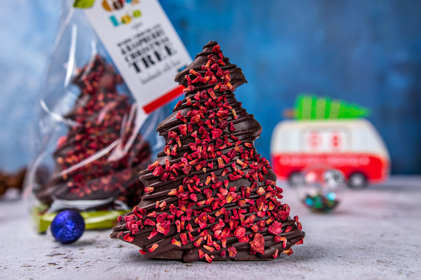 Dark Chocolate & Raspberry Christmas Tree